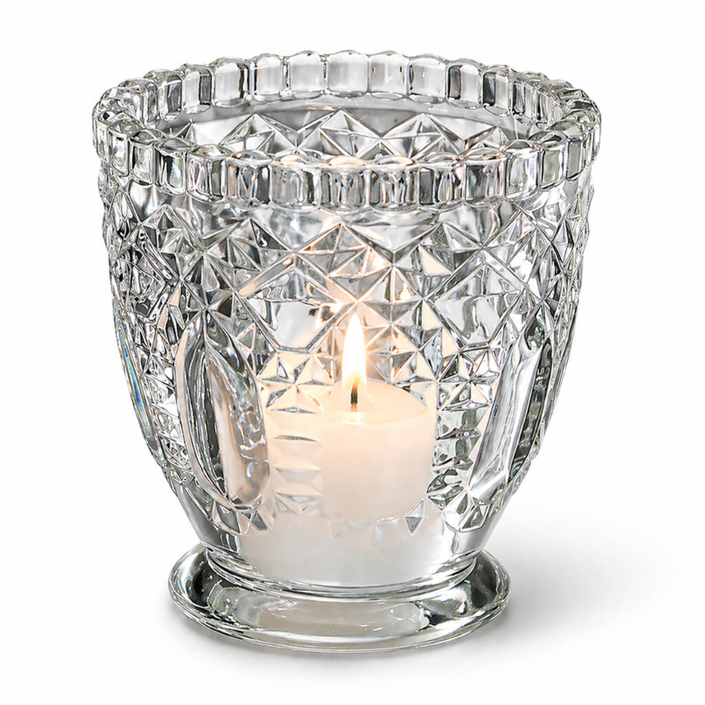 Richland Royal Textured Glass Votive Holder Grande Clear Set of 6