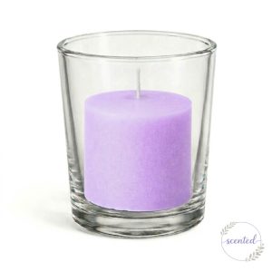 Richland Votive Candles & Eastland Clear Votive Holders Set of 144 - Lavender - Lavender Scented