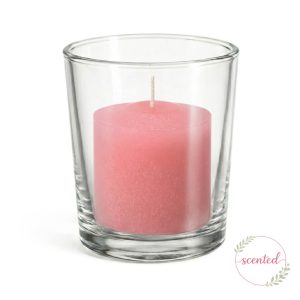 Richland Votive Candles & Eastland Clear Votive Holders Set of 288 - Pink - Gardenia Scented