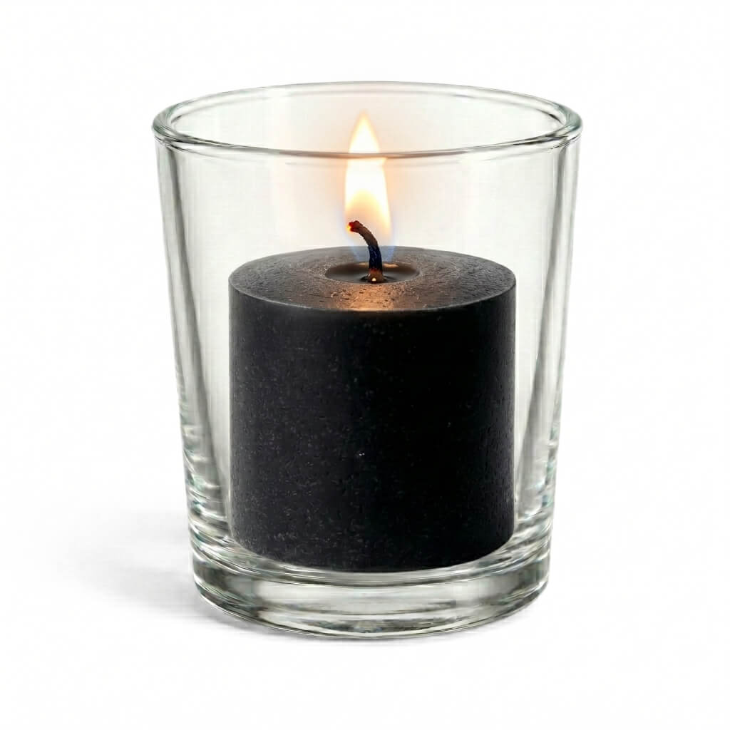 Richland Votive Candles & Eastland Clear Votive Holders Set of 288 - Black - Unscented