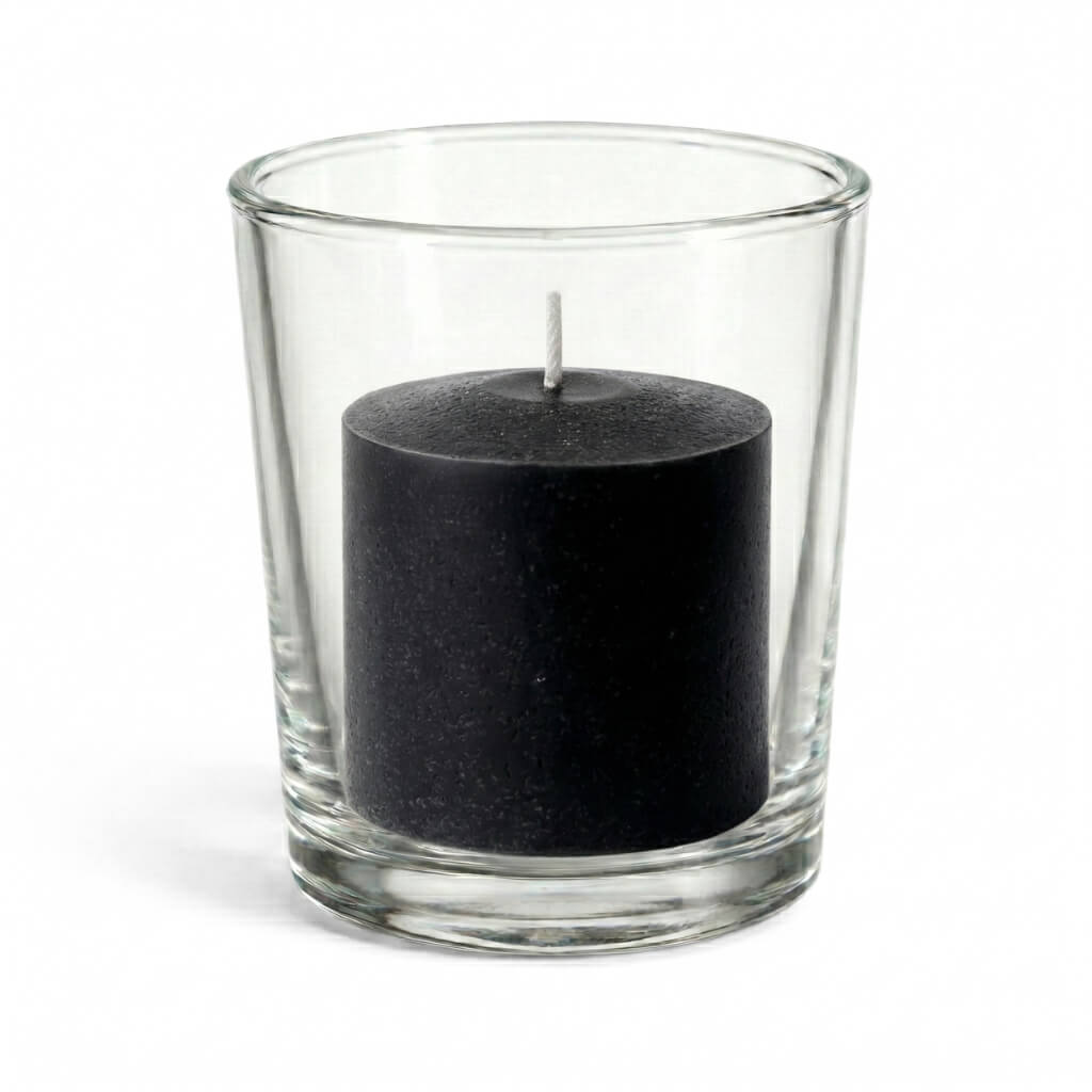 Richland Votive Candles & Eastland Clear Votive Holders Set of 288 - Black - Unscented