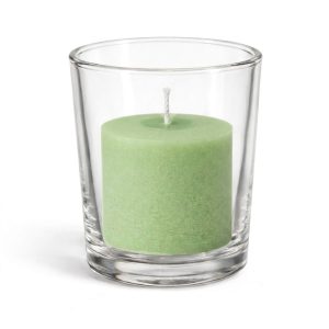 Richland Votive Candles & Eastland Clear Votive Holders Set of 144 - Green - Unscented