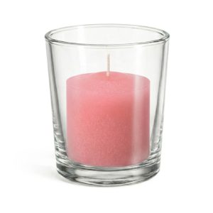 Richland Votive Candles & Eastland Clear Votive Holders Set of 144 - Pink - Unscented