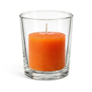 Richland Votive Candles & Eastland Clear Votive Holders Set of 144 - Orange - Unscented