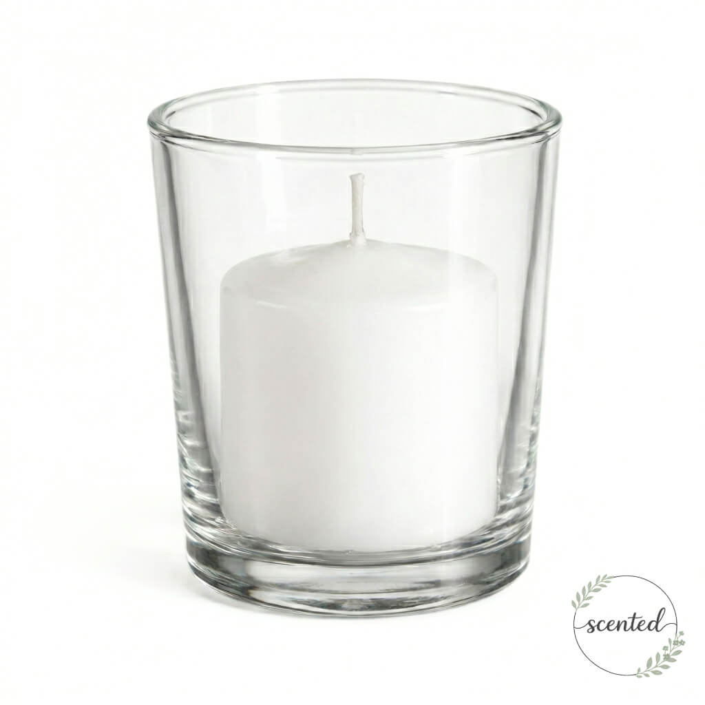 Richland Votive Candles & Eastland Clear Votive Holders Set of 144 - White - Citronella Scented