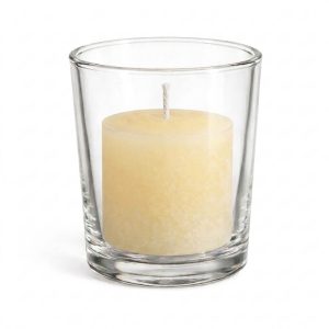 Richland Votive Candles & Eastland Clear Votive Holders Set of 144 - Ivory - Unscented