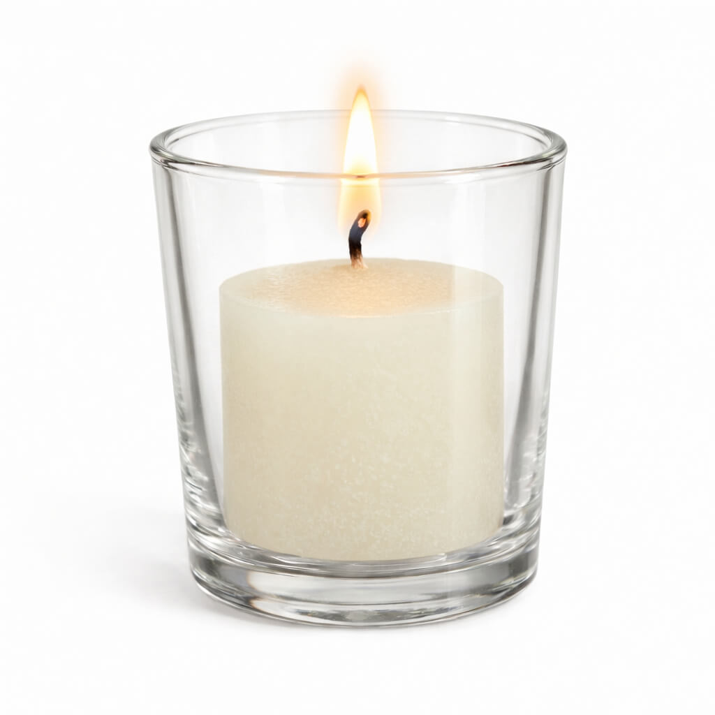 Richland Votive Candles & Eastland Clear Votive Holders Set of 288 - Light Ivory - Unscented