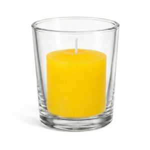 Richland Votive Candles & Eastland Clear Votive Holders Set of 12 - Yellow - Unscented